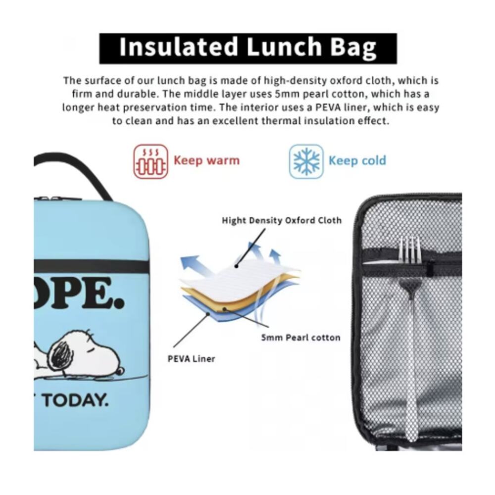 New Snoopy Halloween Insulated Lunch Bag/Bento Box, For Work or School - Picture 2 of 3